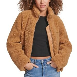 Levi's Stand Collar Sherpa Puffer Jacket Size L
